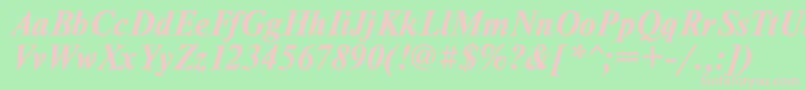 Tmsdlbi Font – Pink Fonts on Green Background