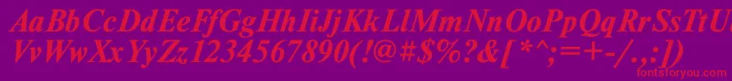 Tmsdlbi Font – Red Fonts on Purple Background