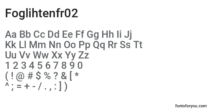 Шрифт Foglihtenfr02 – алфавит, цифры, специальные символы