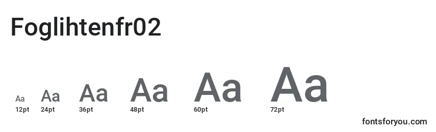 Размеры шрифта Foglihtenfr02