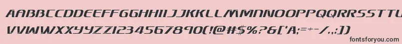 フォントSkymarshalcondital – ピンクの背景に黒い文字