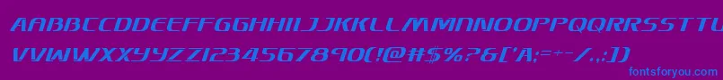 Skymarshalcondital Font – Blue Fonts on Purple Background