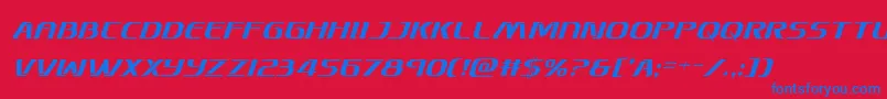 Skymarshalcondital Font – Blue Fonts on Red Background