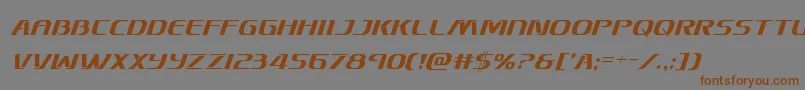 Skymarshalcondital Font – Brown Fonts on Gray Background