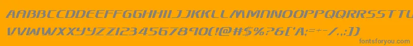 Skymarshalcondital Font – Gray Fonts on Orange Background