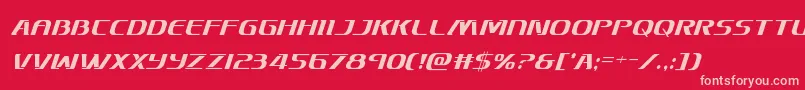 フォントSkymarshalcondital – 赤い背景にピンクのフォント