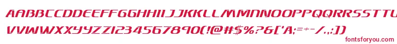 Skymarshalcondital Font – Red Fonts on White Background