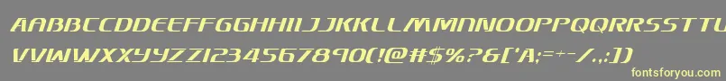 Skymarshalcondital Font – Yellow Fonts on Gray Background