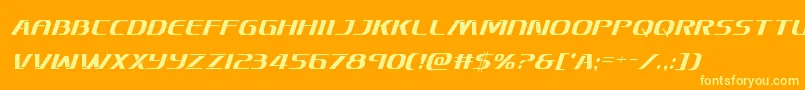 フォントSkymarshalcondital – オレンジの背景に黄色の文字