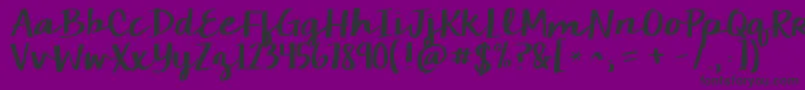Шрифт Kgcamdenmarketscript – чёрные шрифты на фиолетовом фоне