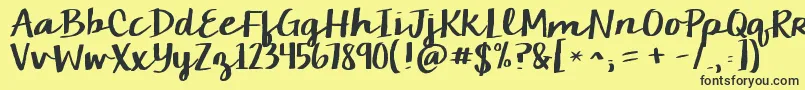 Police Kgcamdenmarketscript – polices noires sur fond jaune