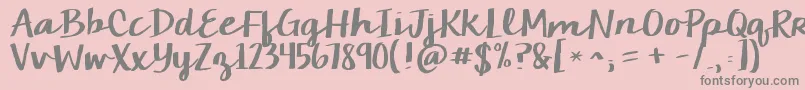 Kgcamdenmarketscript Font – Gray Fonts on Pink Background