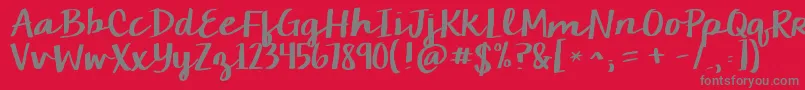 Kgcamdenmarketscript Font – Gray Fonts on Red Background