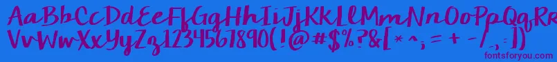 Police Kgcamdenmarketscript – polices violettes sur fond bleu