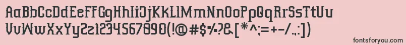 フォントOutromoro – ピンクの背景に黒い文字