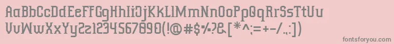 フォントOutromoro – ピンクの背景に灰色の文字