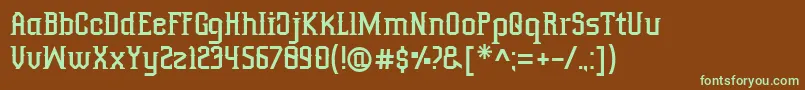 Шрифт Outromoro – зелёные шрифты на коричневом фоне