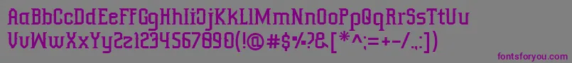 フォントOutromoro – 紫色のフォント、灰色の背景