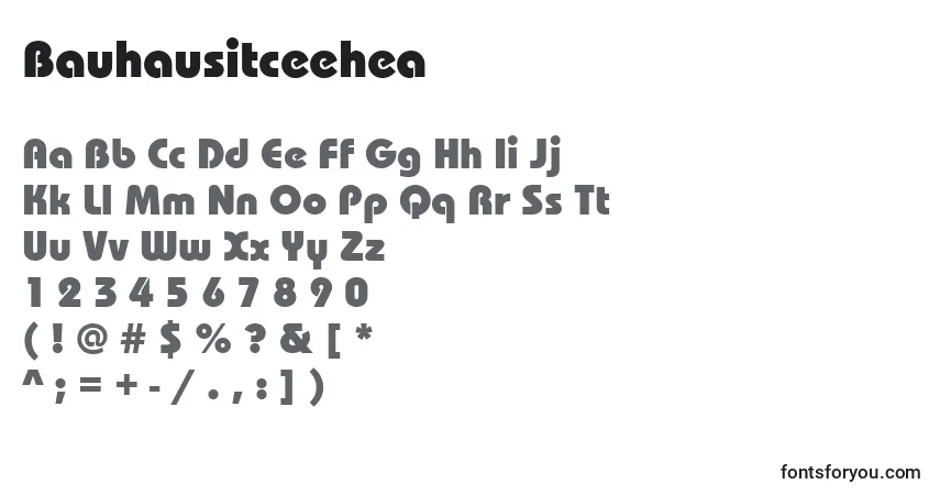 Bauhausitceehea-fontti – aakkoset, numerot, erikoismerkit