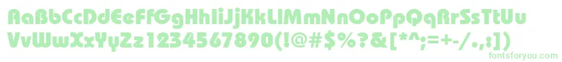 Bauhausitceehea-Schriftart – Grüne Schriften