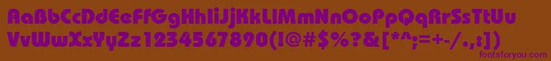 Bauhausitceehea Font – Purple Fonts on Brown Background