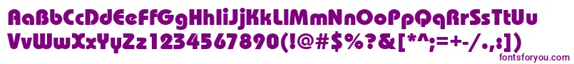 Bauhausitceehea Font – Purple Fonts on White Background