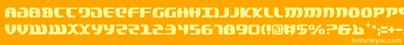 LordOfTheSithCondensed-Schriftart – Gelbe Schriften auf orangefarbenem Hintergrund