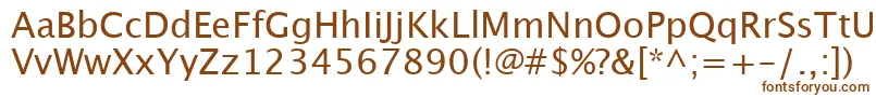 Шрифт LucidaGrande – коричневые шрифты на белом фоне