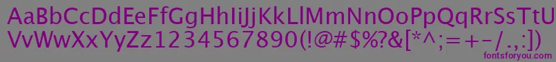Шрифт LucidaGrande – фиолетовые шрифты на сером фоне