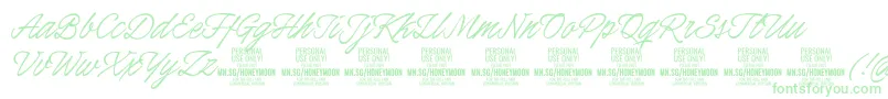 HoneymoonPersonal Font – Green Fonts