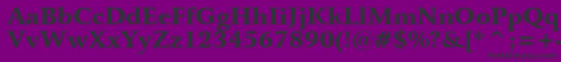 BitstreamArrusBlackBt Font – Black Fonts on Purple Background