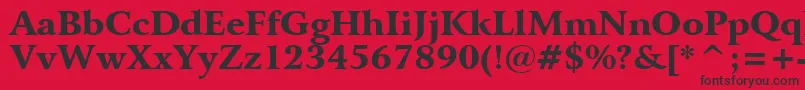 BitstreamArrusBlackBt Font – Black Fonts on Red Background