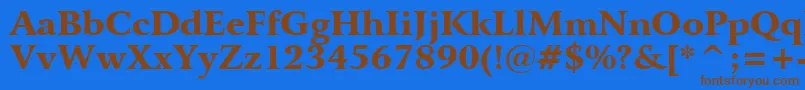 BitstreamArrusBlackBt Font – Brown Fonts on Blue Background