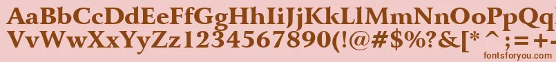 BitstreamArrusBlackBt Font – Brown Fonts on Pink Background