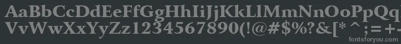 Подробнее о шрифте BitstreamArrusBlackBt Шрифт BitstreamArrusBlackBt – серые шрифты на чёрном фоне