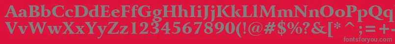 BitstreamArrusBlackBt Font – Gray Fonts on Red Background