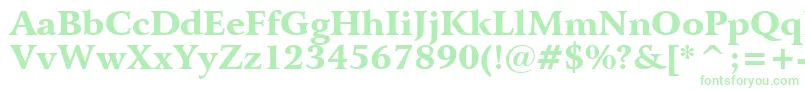 BitstreamArrusBlackBt Font – Green Fonts on White Background