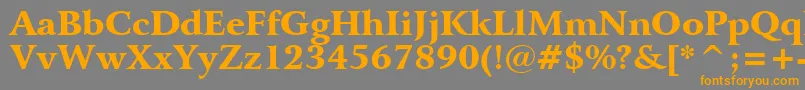 BitstreamArrusBlackBt Font – Orange Fonts on Gray Background