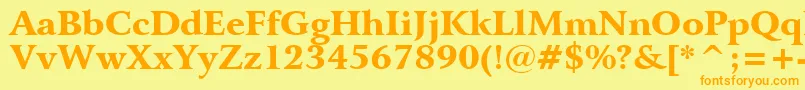 BitstreamArrusBlackBt Font – Orange Fonts on Yellow Background