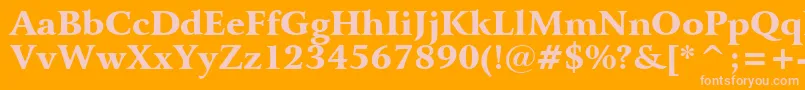 BitstreamArrusBlackBt Font – Pink Fonts on Orange Background