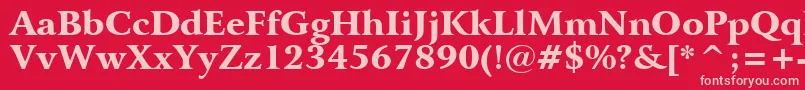 BitstreamArrusBlackBt Font – Pink Fonts on Red Background