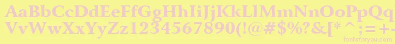 BitstreamArrusBlackBt Font – Pink Fonts on Yellow Background