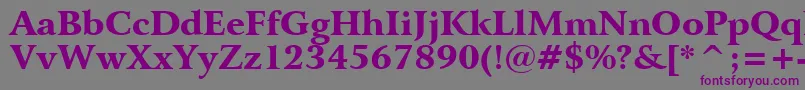BitstreamArrusBlackBt Font – Purple Fonts on Gray Background
