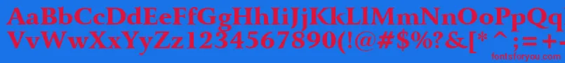 BitstreamArrusBlackBt Font – Red Fonts on Blue Background