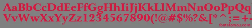 BitstreamArrusBlackBt Font – Red Fonts on Gray Background