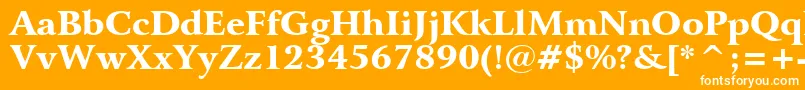 BitstreamArrusBlackBt Font – White Fonts on Orange Background
