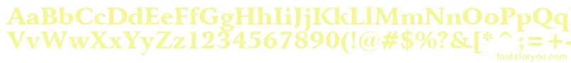 Шрифт BitstreamArrusBlackBt – жёлтые шрифты на белом фоне