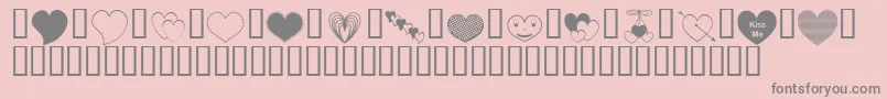 ApJusthearts Font – Gray Fonts on Pink Background