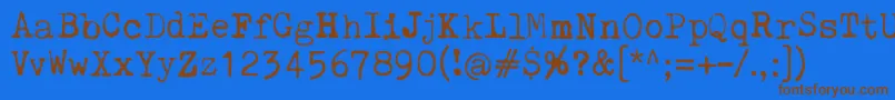 PelkistettyaTodellisuutta Font – Brown Fonts on Blue Background