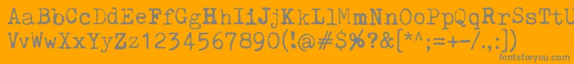 PelkistettyaTodellisuutta Font – Gray Fonts on Orange Background